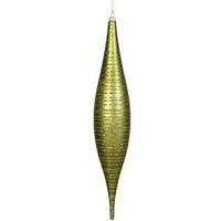 Vickerman 13" Dark Olive Matte Glitter Skinny Drop Ornament