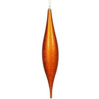 Vickerman 13" Burnished Orange Matte Glitter Skinny Drop Ornament