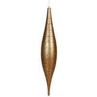 Vickerman 22" Antique Gold Matte Glitter Skinny Drop Ornament