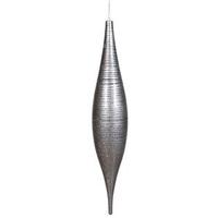Vickerman 22" Pewter Matte Glitter Skinny Drop Ornament