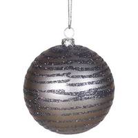 Vickerman 3" Pewter Matte Glitter Ball Ornament