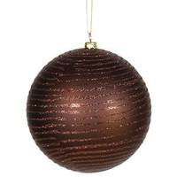 Vickerman 4.75" Chocolate Matte Glitter Ball Ornament