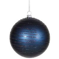 Vickerman 4.75" Sea Blue Matte Glitter Ball Ornament
