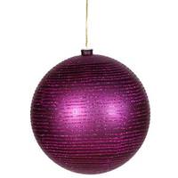 Vickerman 4.75" Plum Matte Glitter Ball Ornament