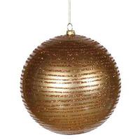 Vickerman 5.5" Antique Gold Matte Glitter Ball Ornament