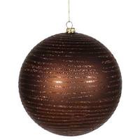 Vickerman 5.5" Chocolate Matte Glitter Ball Ornament