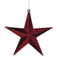 Vickerman 6" Burgundy Glitter Star Ornament