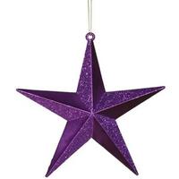Vickerman 6" Purple Glitter Star Ornament