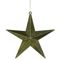 Vickerman 6" Dark Olive Glitter Star Ornament