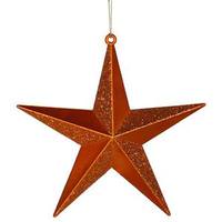Vickerman 6" Burnished Orange Matte Glitter Star Ornament