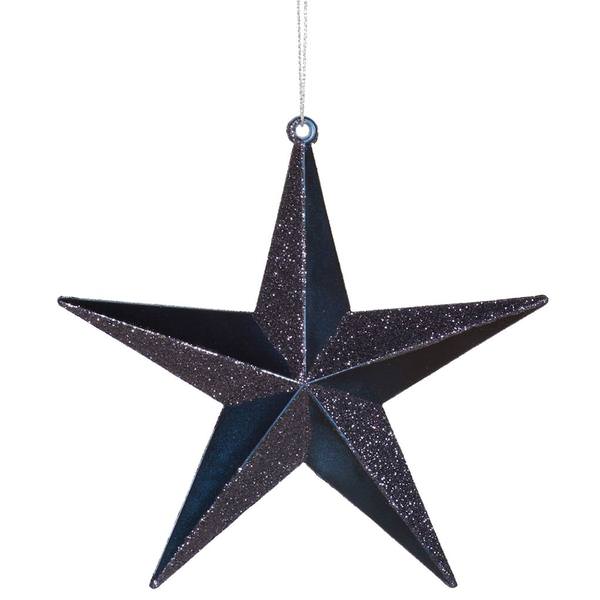 6" Sea Blue Glitter Star Ornament