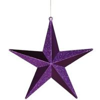Vickerman 8" Purple Glitter Star Ornament