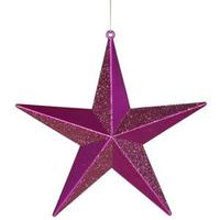 Vickerman 8" Cerise Glitter Star Ornament