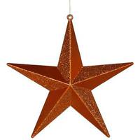 Vickerman 8" Burnished Orange Glitter Star Ornament