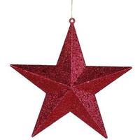 Vickerman 12" Burgundy Glitter Star Ornament