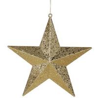 Vickerman 12" Gold Glitter Star Ornament