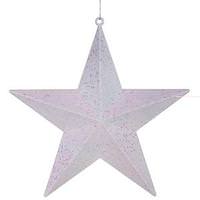Vickerman 20" White Iridescent Glitter Star Ornament