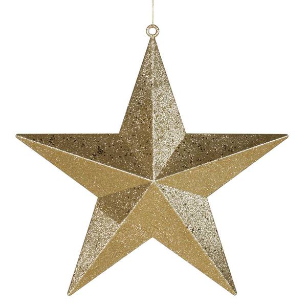 20" Gold Glitter Star Ornament