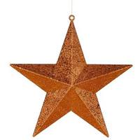 Vickerman 20" Burnished Orange Glitter Star Ornament