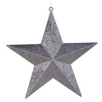 Vickerman 24" Pewter Glitter Star Ornament