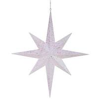 Vickerman 16" White Matte Glitter 8 Point Star Ornament