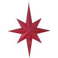 Red Colored Christmas Tree Star Ornaments