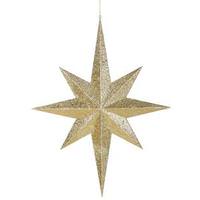 Vickerman 31.5" Gold Glitter 8 Point Star Ornament