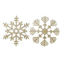 Vickerman 32" Gold Glitter Snowflake Assorted Ornament (2 pack)