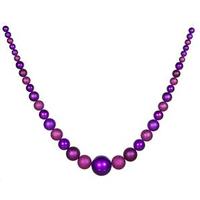 Vickerman 11.2' Purple Ball Garland Shiny-Matte-Glitter Ornament