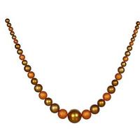 Vickerman 11.2' Antique Gold Ball Garland Shiny-Matte-Glitter Ornament