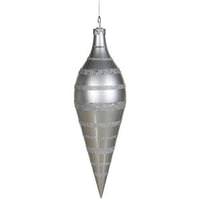 Vickerman 24" Silver Glaze Glitter Sequin Finial Ornament