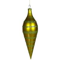 Vickerman 24" Candy Apple Dark Olive Shiny Matte Finial Ornaments