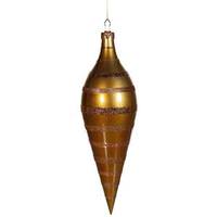 Vickerman 24" Antique Gold Glaze Glitter Sequin Finial Ornament