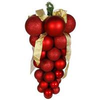 Vickerman 24" Red Glaze Glitter Matte Grape Cluster Ornament