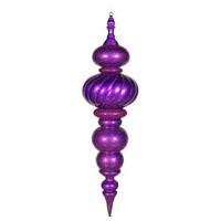 Vickerman 43" Purple Glaze Glitter Brushed Finial Ornament