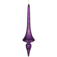 Vickerman 12" Purple Matte Glitter Finial Drop Ornament