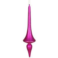 Vickerman 12" Cerise Matte Glitter Finial Drop Ornament