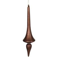 Vickerman 12" Chocolate Matte Glitter Finial Drop Ornament