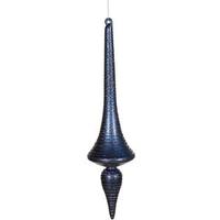Vickerman 12" Sea Blue Matte Glitter Finial Drop Ornament