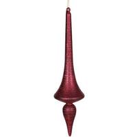 Vickerman 18" Burgundy Matte Glitter Finial Drop Ornament