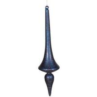 Vickerman 18" Sea Blue Matte Glitter Finial Drop Ornament