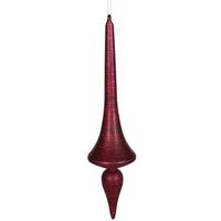 Vickerman 24" Burgundy Matte Glitter Finial Drop Ornament