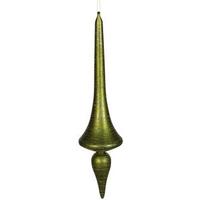 Vickerman 24" Dark Olive Matte Glitter Finial Drop Ornament