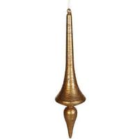 Vickerman 24" Antique Gold Matte Glitter Finial Drop Ornament