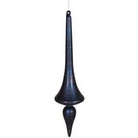 Vickerman 24" Sea Blue Matte Glitter Finial Drop Ornament