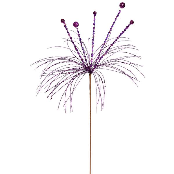 31" Purple Sequin Berry Spray