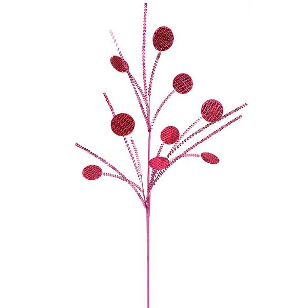30.5" Cerise Sequin Spray