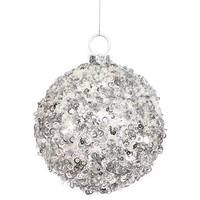 Vickerman 2.75" Silver Sequin Ball Ornament