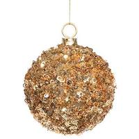 Vickerman 2.75" Gold Sequin Ball Ornament