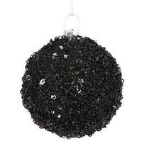 Vickerman 4" Black Sequin Ball Ornament